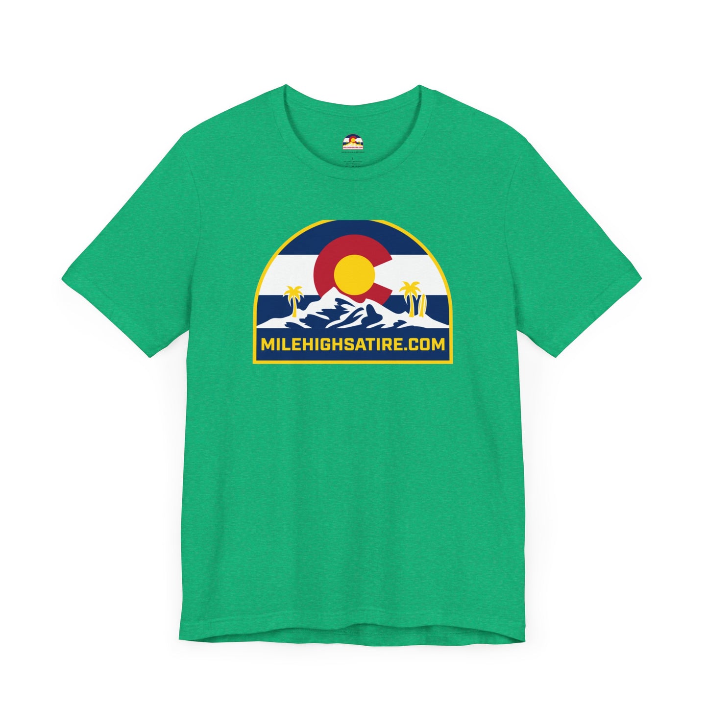 Mile High Satire T-Shirt - Blue Logo