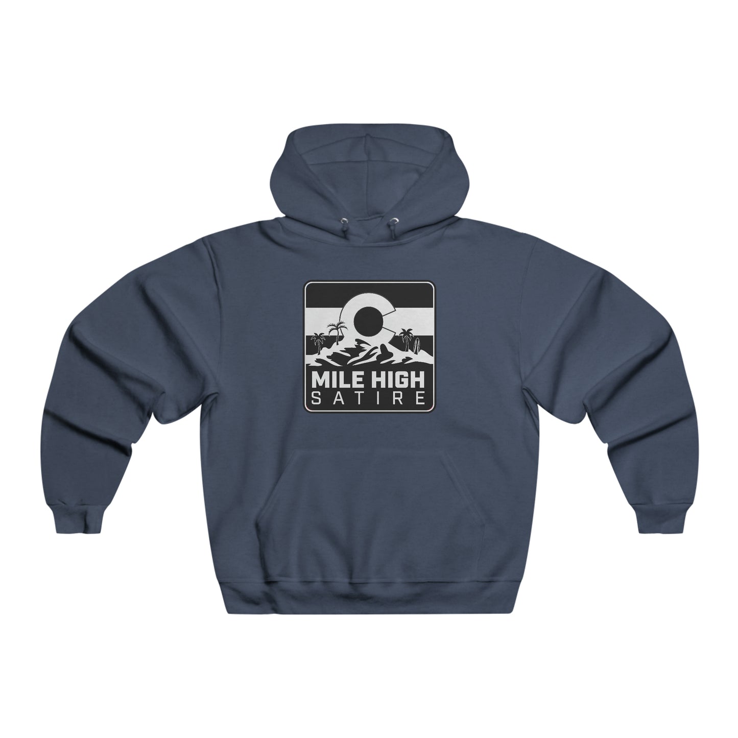 Mile High Satire - B&W Square Logo Hoodie