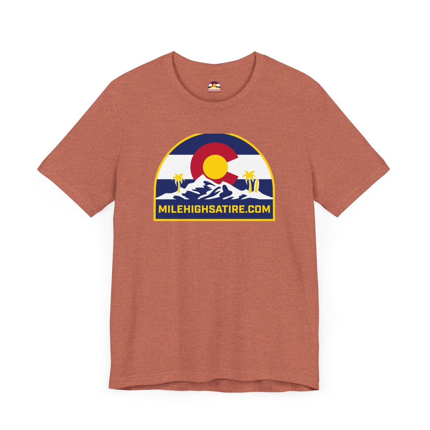 Mile High Satire T-Shirt - Blue Logo