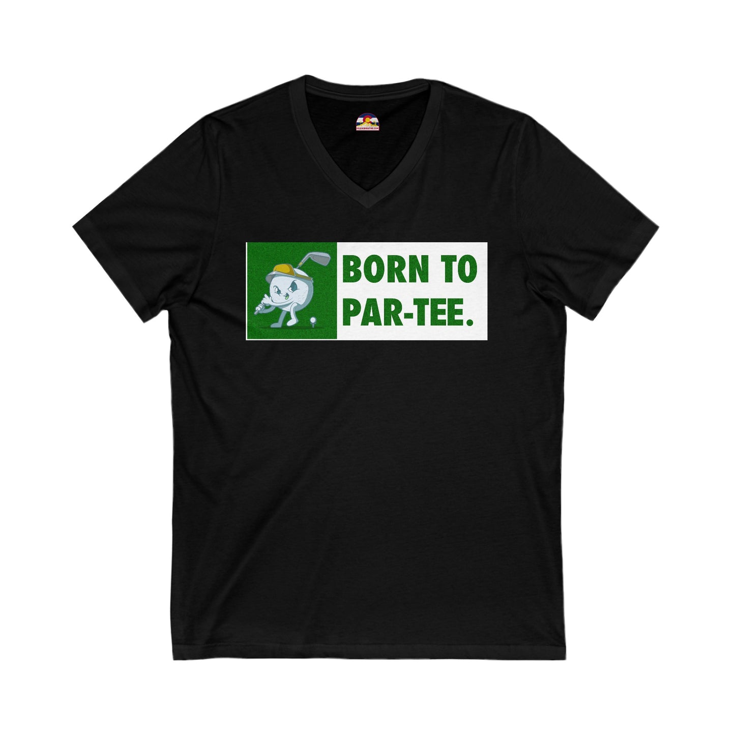 Born to "Par"-Tee Golf T-Shirt V-Neck