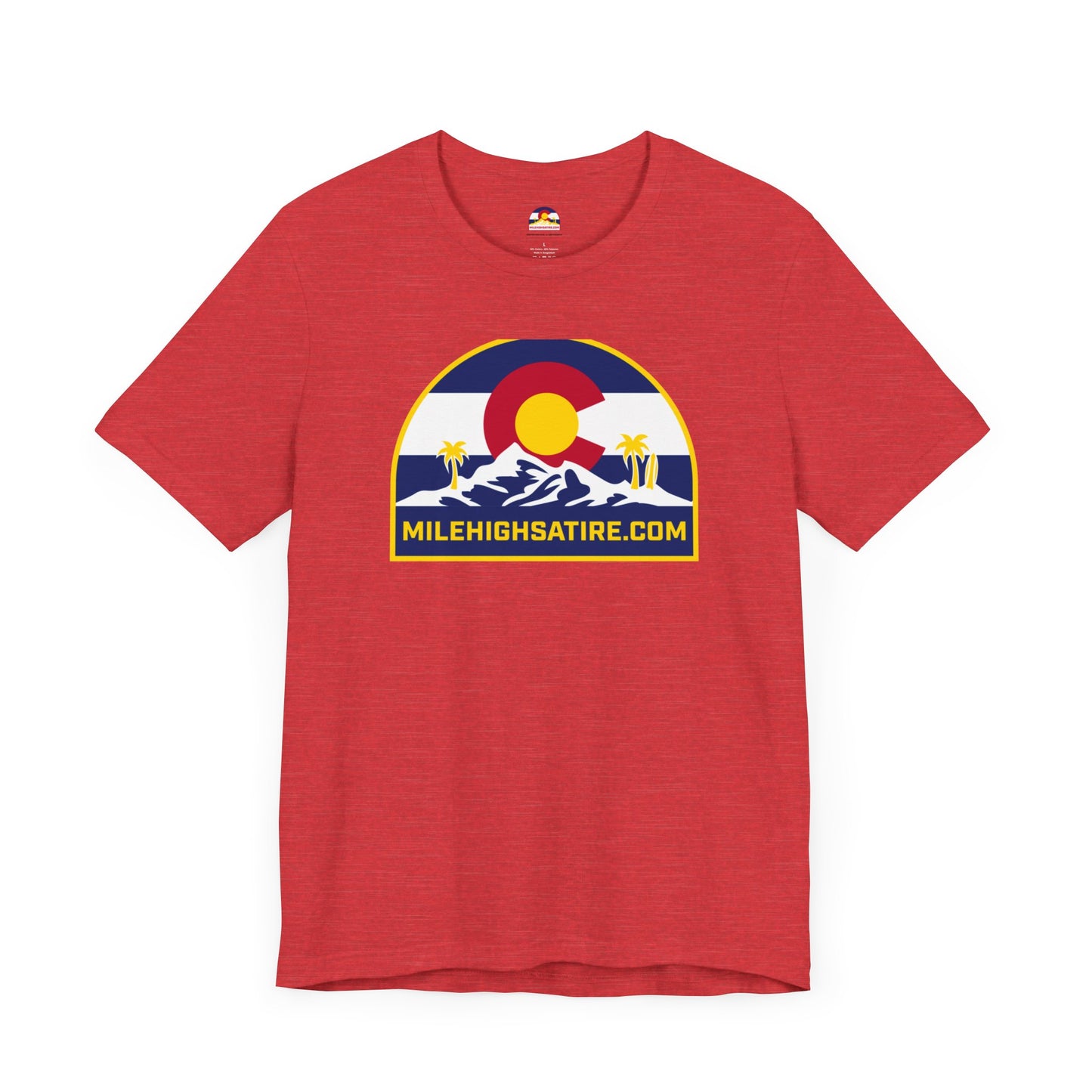 Mile High Satire T-Shirt - Blue Logo