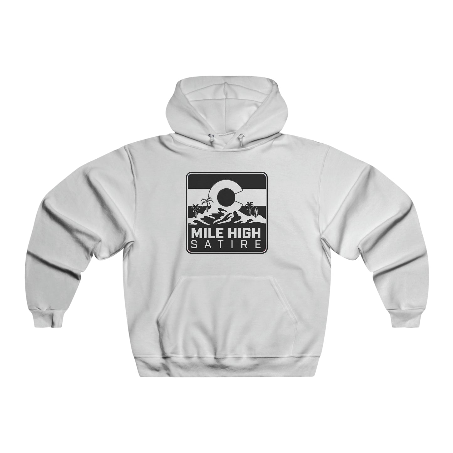 Mile High Satire - B&W Square Logo Hoodie