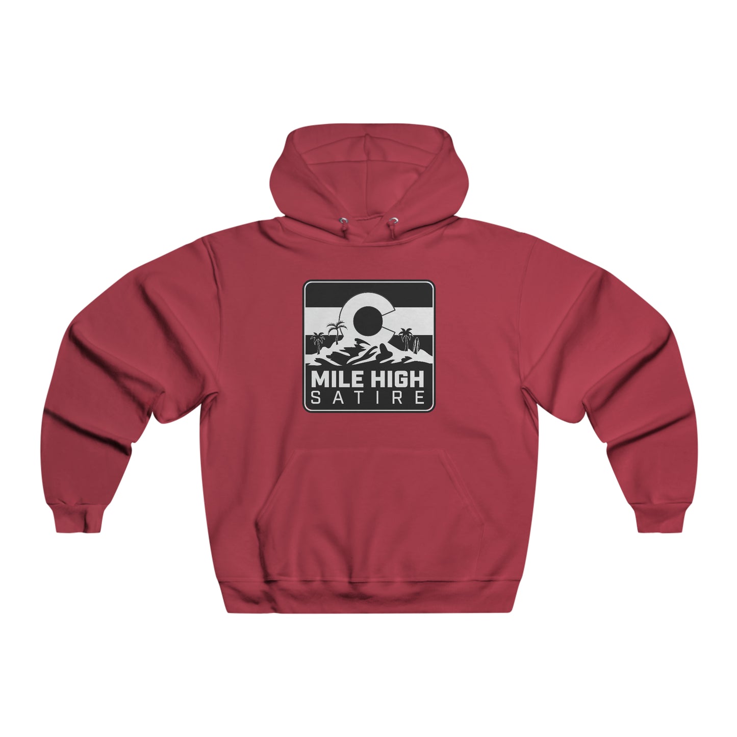 Mile High Satire - B&W Square Logo Hoodie