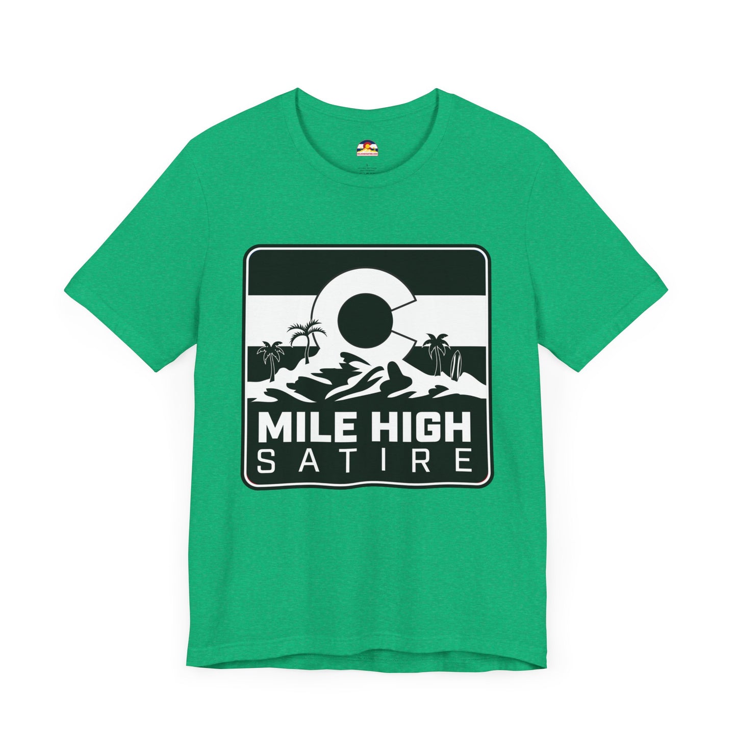 Mile High Satire T-Shirt - B&W Square Logo