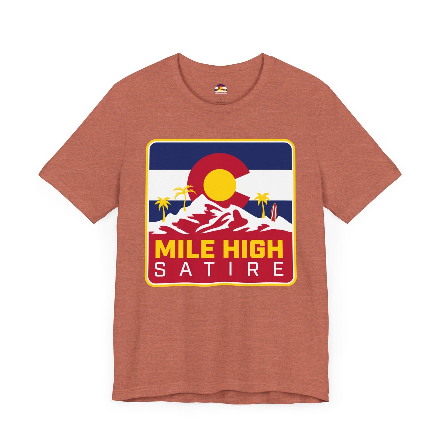 Mile High Satire T-Shirt - Red Square Logo