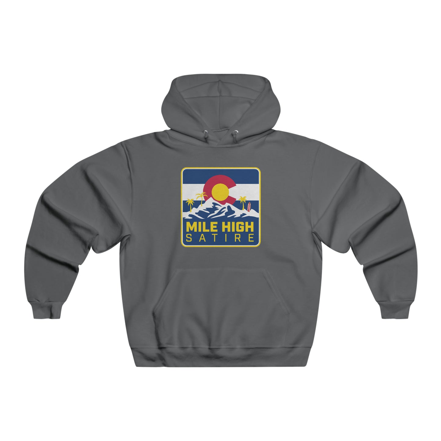 Mile High Satire - Blue Square Logo Hoodie