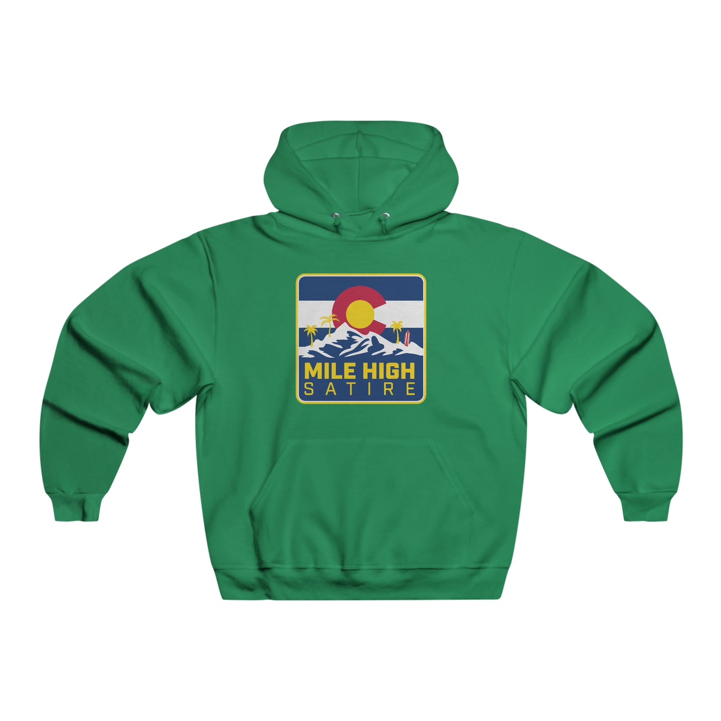 Mile High Satire - Blue Square Logo Hoodie