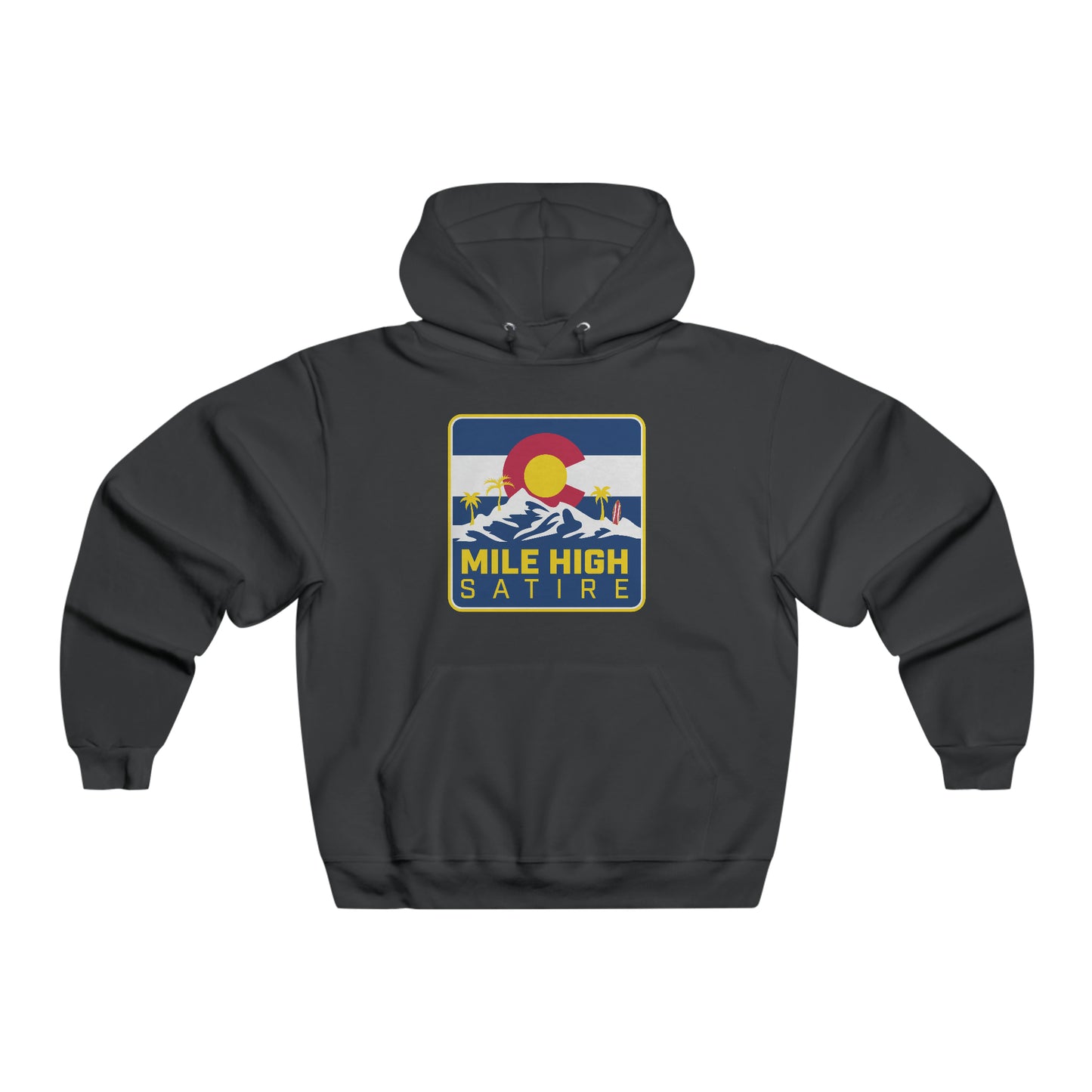 Mile High Satire - Blue Square Logo Hoodie