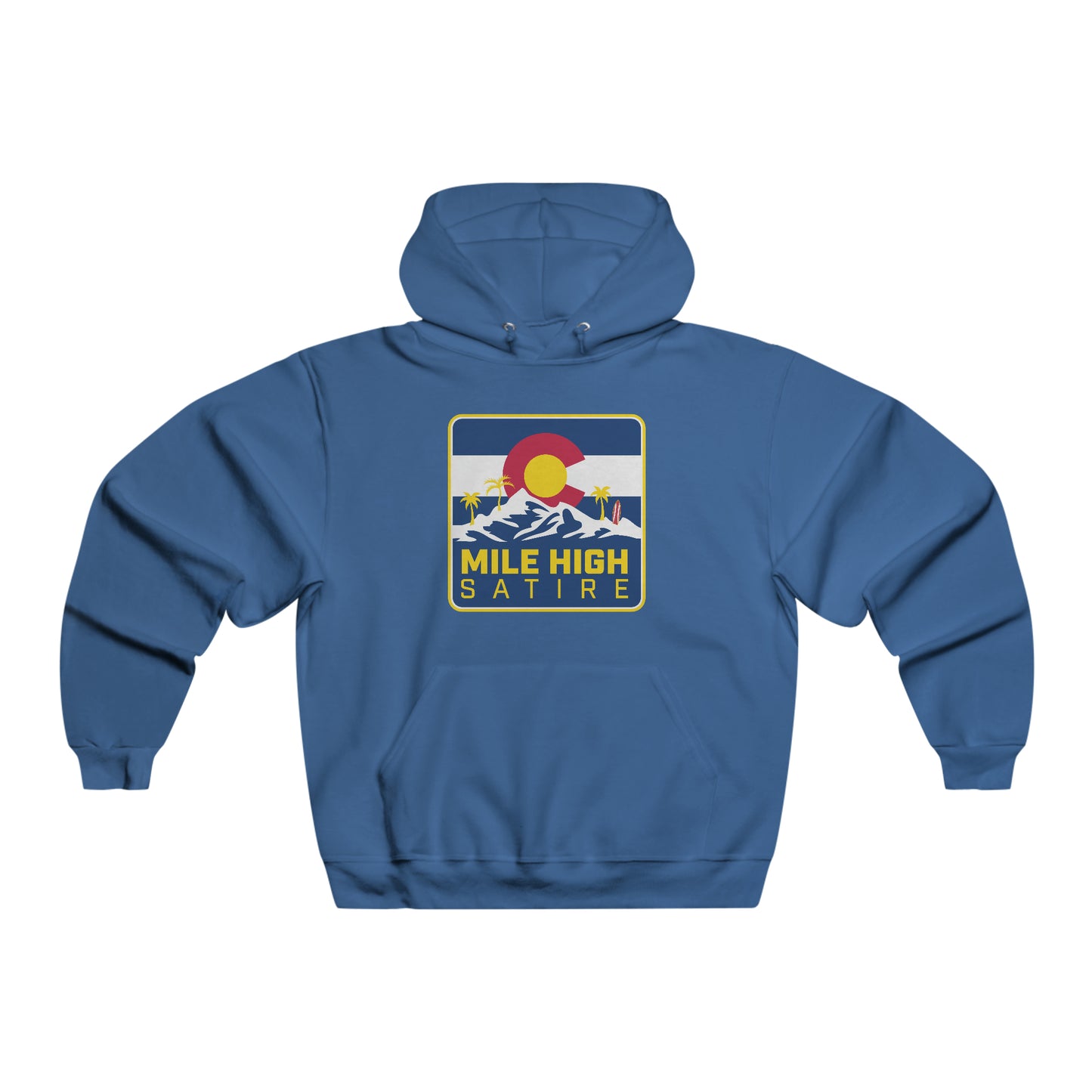 Mile High Satire - Blue Square Logo Hoodie