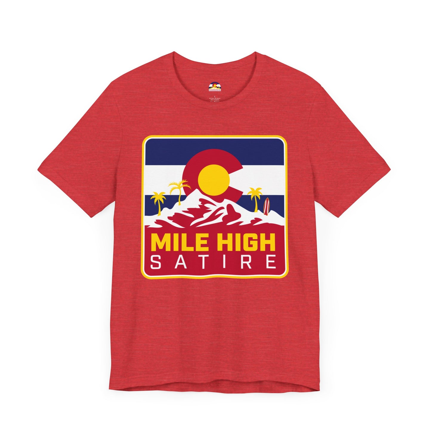 Mile High Satire T-Shirt - Red Square Logo