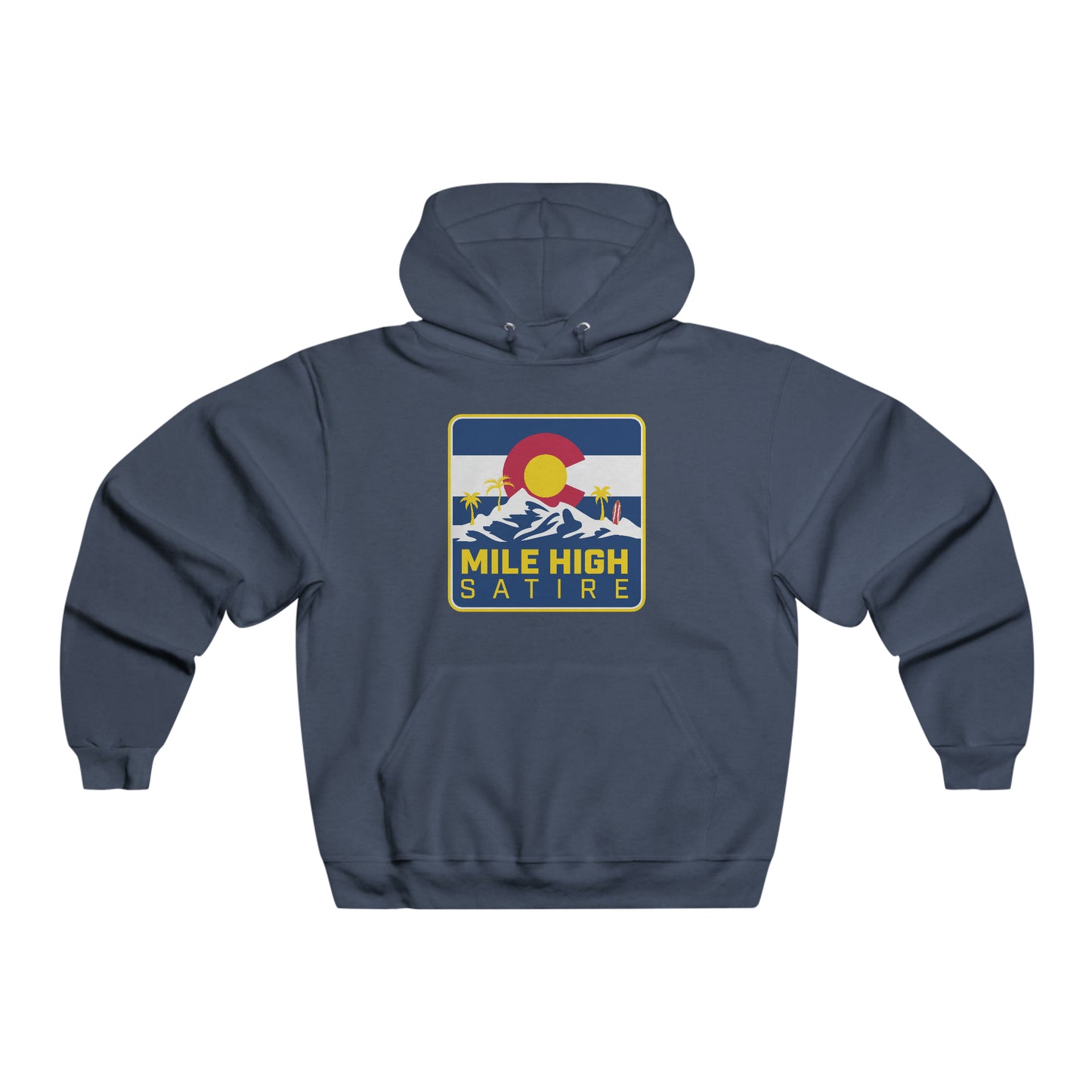 Mile High Satire - Blue Square Logo Hoodie