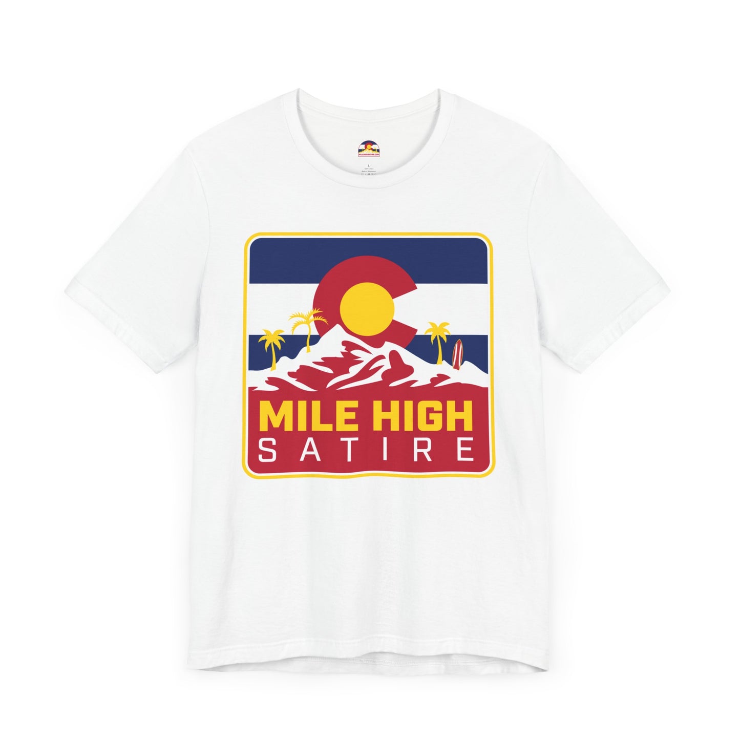 Mile High Satire T-Shirt - Red Square Logo