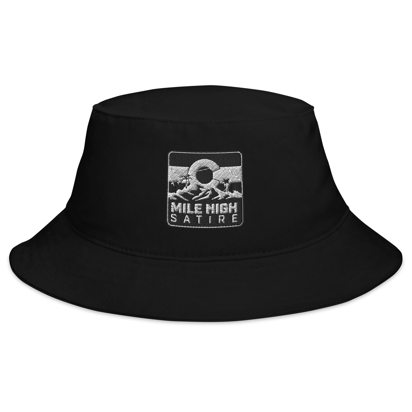 MHS B&W Square Logo Bucket Hat