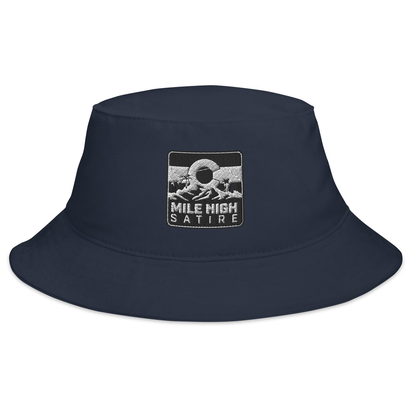 MHS B&W Square Logo Bucket Hat