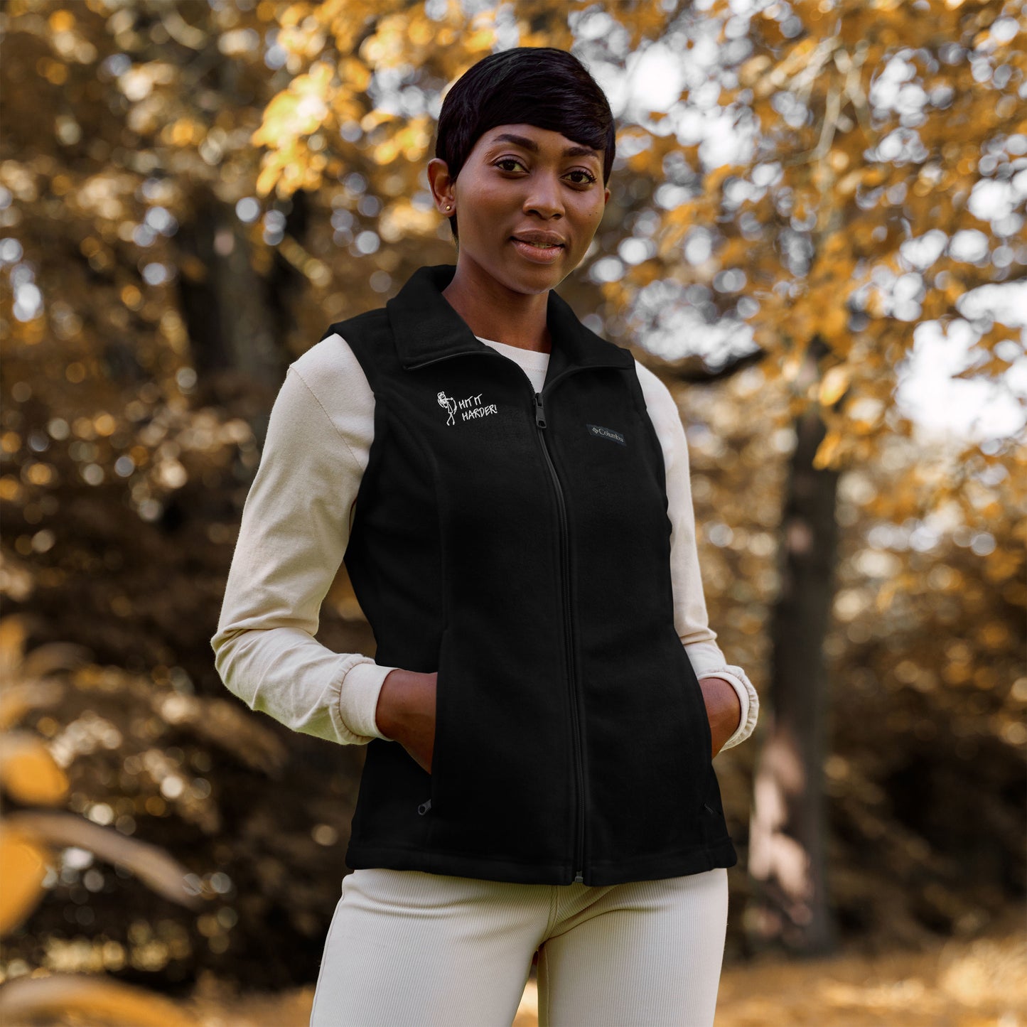 Hit It Harder Women’s Columbia fleece vest