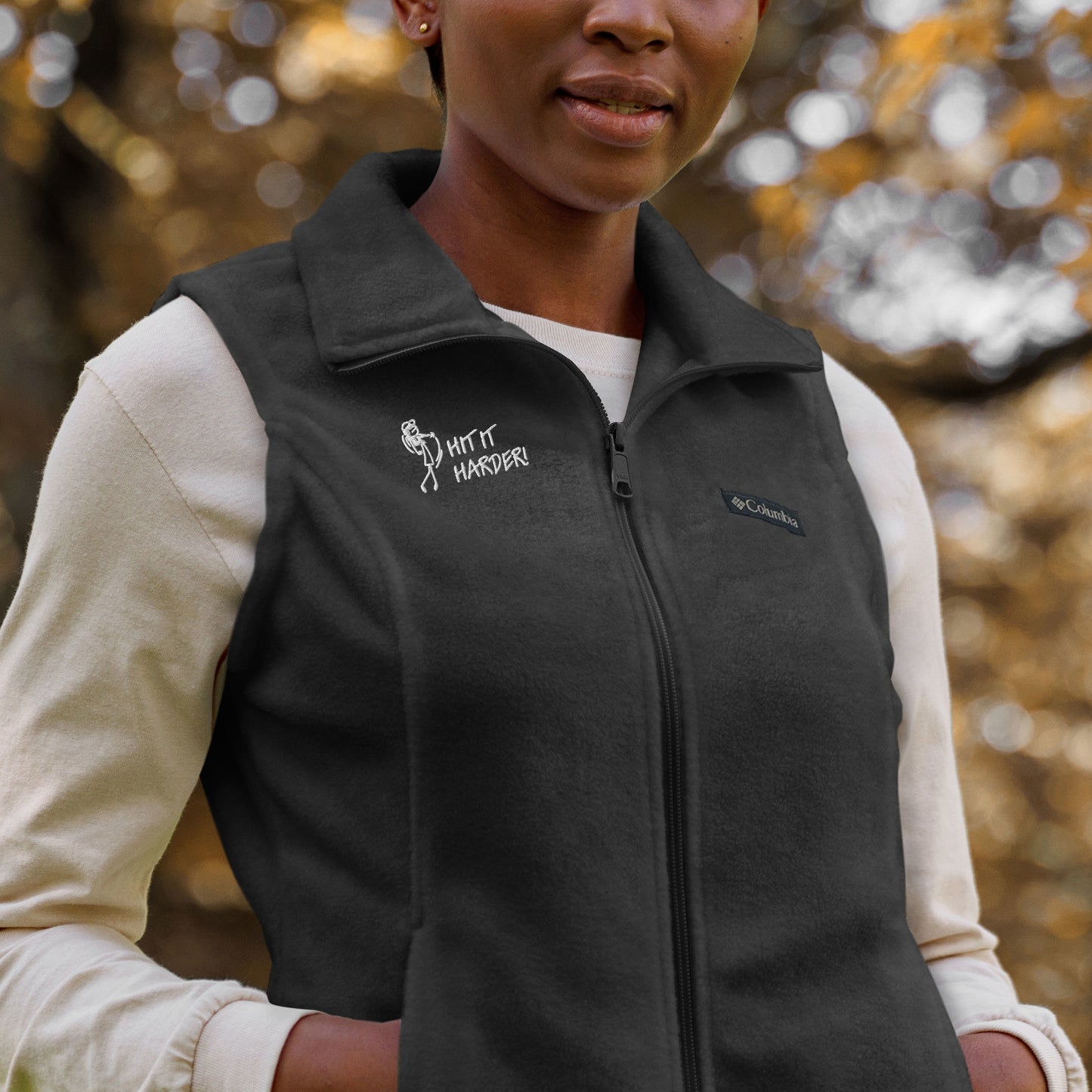 Hit It Harder Women’s Columbia fleece vest