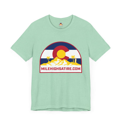 Mile High Satire T-Shirt - Yellow Logo