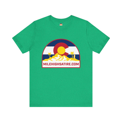 Mile High Satire T-Shirt - Yellow Logo