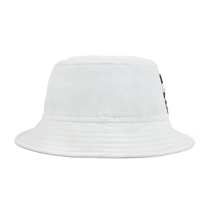 MHS B&W Square Logo - Bucket Hat - White