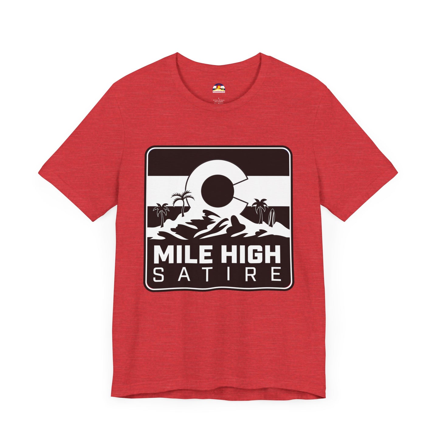 Mile High Satire T-Shirt - B&W Square Logo