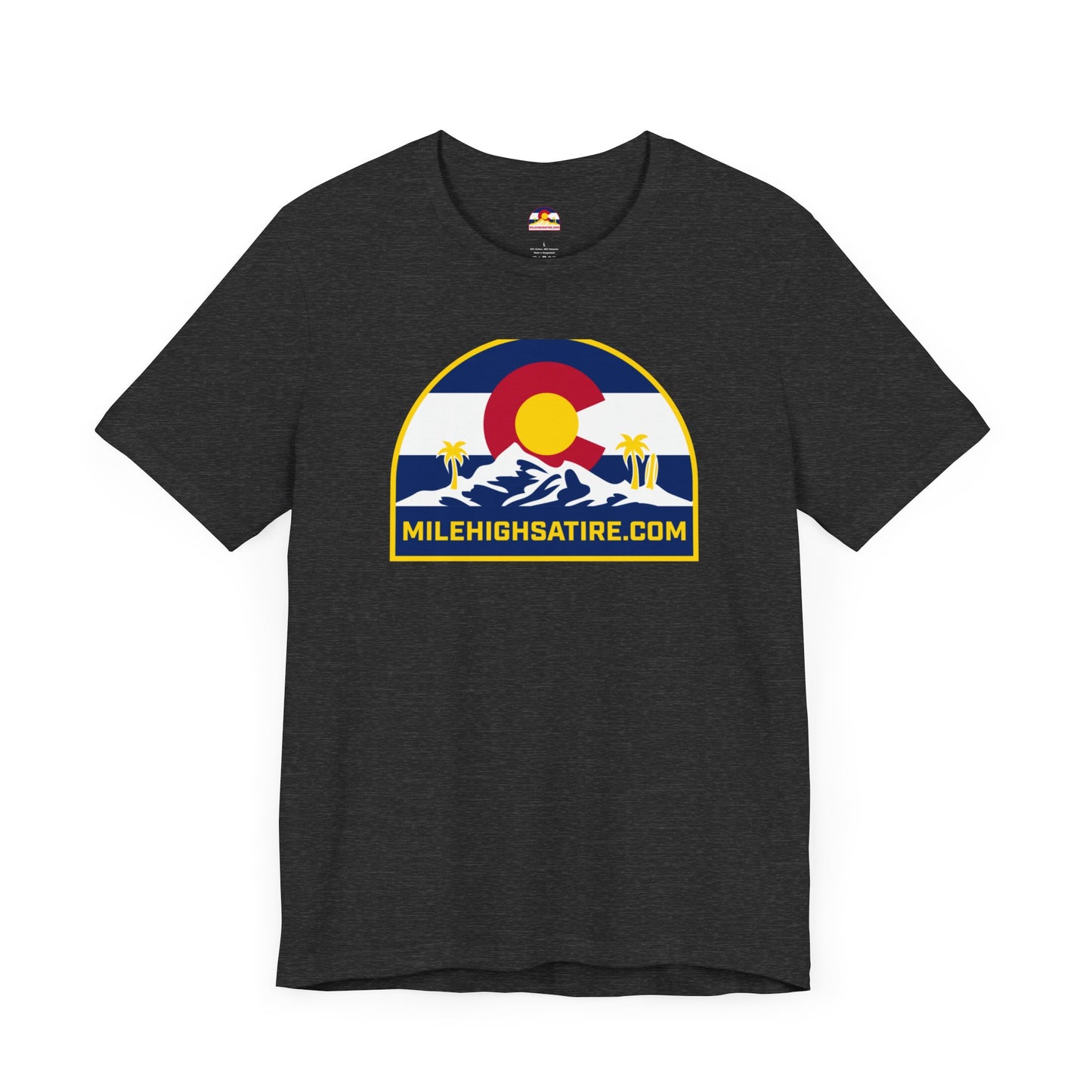 Mile High Satire T-Shirt - Blue Logo