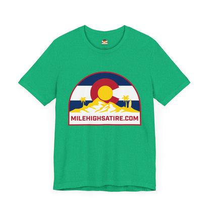 Mile High Satire T-Shirt - Yellow Logo