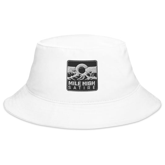 MHS B&W Square Logo Bucket Hat